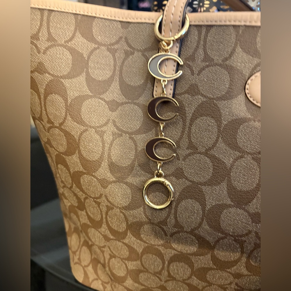 Bag/Purse chain extender in Brown and Gold  C's. NWT